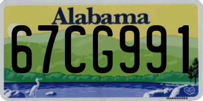 AL license plate 67CG991