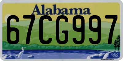 AL license plate 67CG997