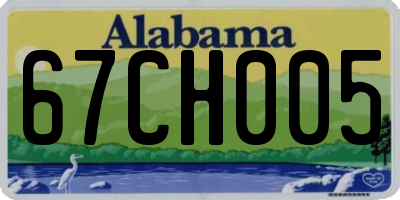 AL license plate 67CH005