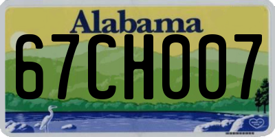 AL license plate 67CH007