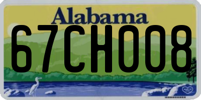 AL license plate 67CH008