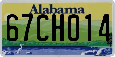 AL license plate 67CH014