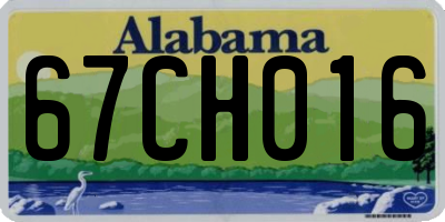 AL license plate 67CH016