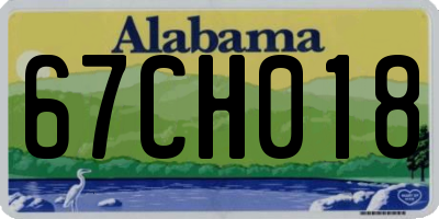 AL license plate 67CH018