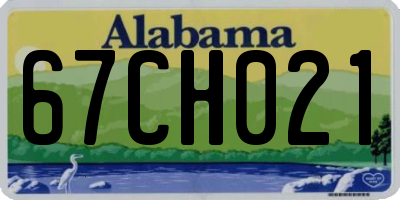 AL license plate 67CH021