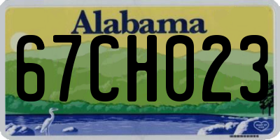 AL license plate 67CH023