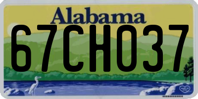 AL license plate 67CH037