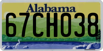 AL license plate 67CH038