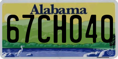 AL license plate 67CH040