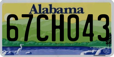 AL license plate 67CH043