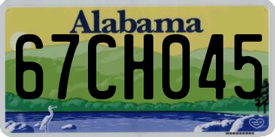 AL license plate 67CH045