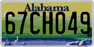 AL license plate 67CH049