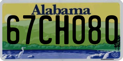 AL license plate 67CH080