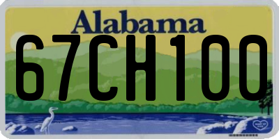 AL license plate 67CH100
