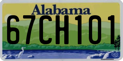 AL license plate 67CH101