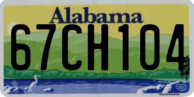 AL license plate 67CH104