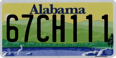 AL license plate 67CH111