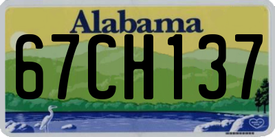 AL license plate 67CH137