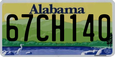 AL license plate 67CH140