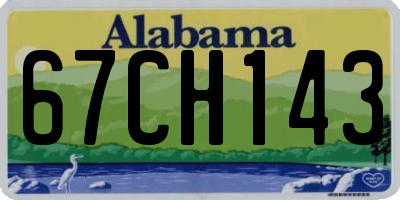 AL license plate 67CH143