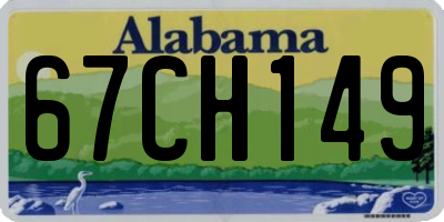 AL license plate 67CH149