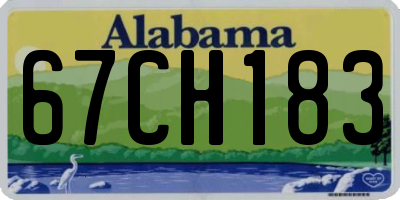 AL license plate 67CH183