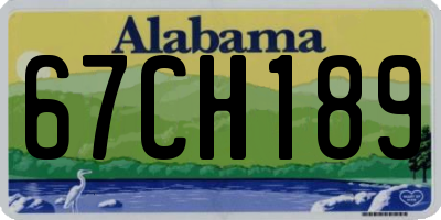 AL license plate 67CH189