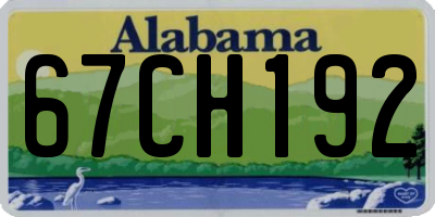 AL license plate 67CH192