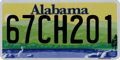 AL license plate 67CH201