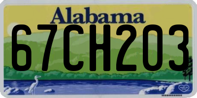 AL license plate 67CH203
