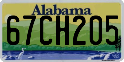 AL license plate 67CH205