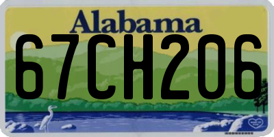 AL license plate 67CH206