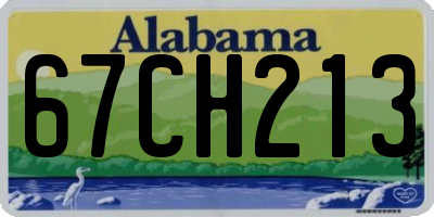 AL license plate 67CH213