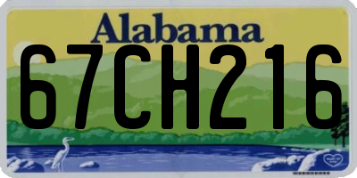 AL license plate 67CH216