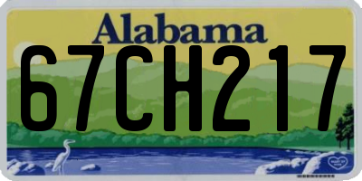 AL license plate 67CH217