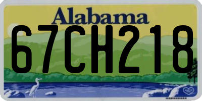 AL license plate 67CH218