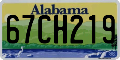 AL license plate 67CH219