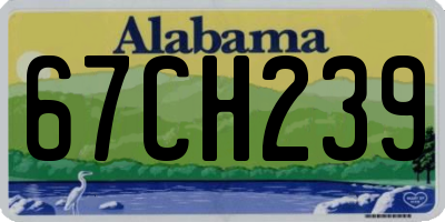AL license plate 67CH239