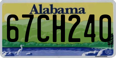 AL license plate 67CH240