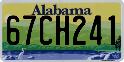 AL license plate 67CH241