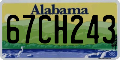 AL license plate 67CH243