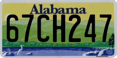 AL license plate 67CH247