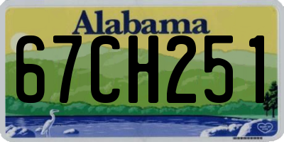 AL license plate 67CH251