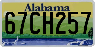 AL license plate 67CH257