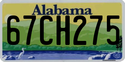 AL license plate 67CH275