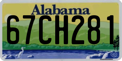 AL license plate 67CH281