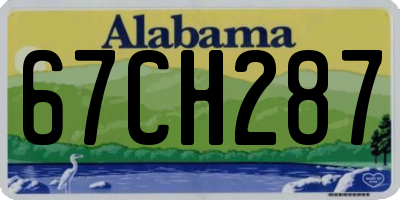 AL license plate 67CH287