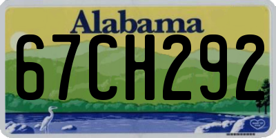 AL license plate 67CH292