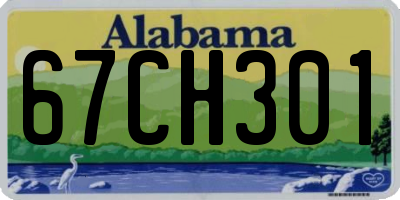 AL license plate 67CH301