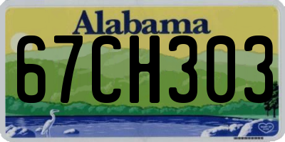 AL license plate 67CH303